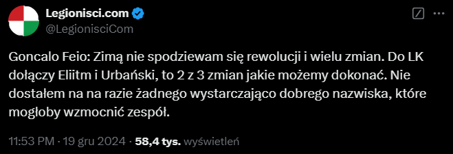 OSTRA WYPOWIEDŹ Goncalo Feio nt. TRANSFERÓW po meczu z Djurgardens O.o